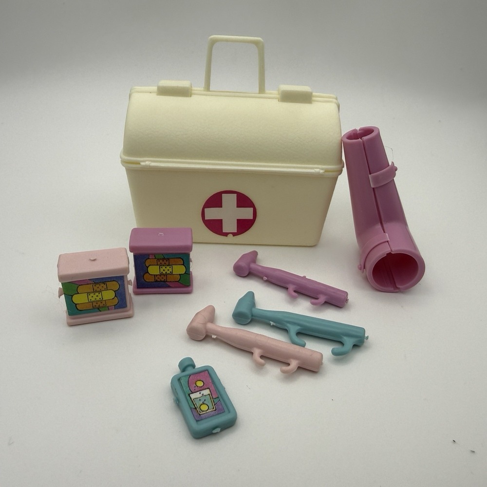 Mattel Barbie Doctor 3850 Vintage Accessories Replacement Doc Bag Bandaids +